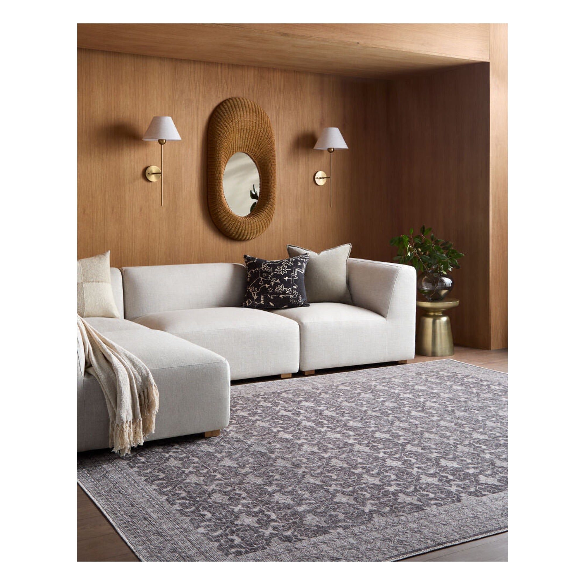 Brodie Machine Woven Rug - roomscene