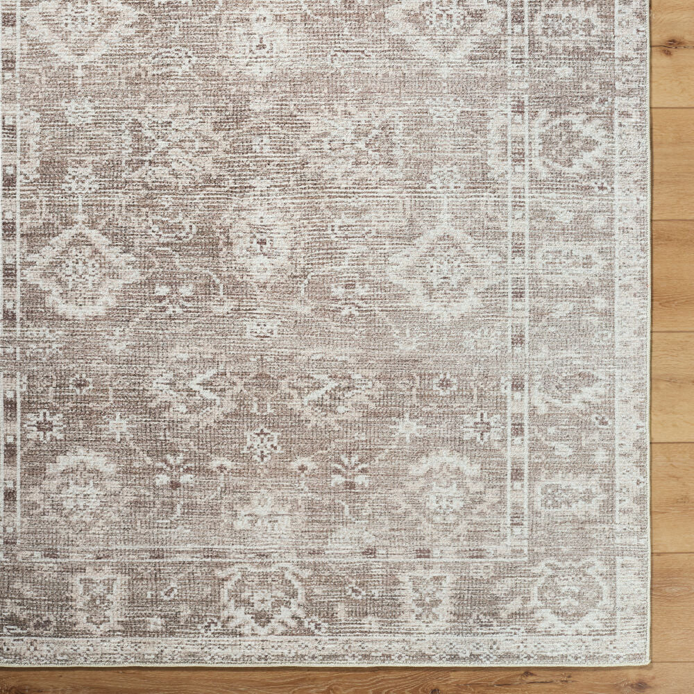 Collins Avenue Brown/Tan Machine Woven Rug - overhead