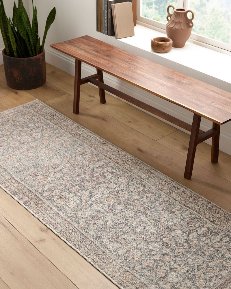 Collins Avenue Beige/Rust Machine Woven Rug - roomscene
