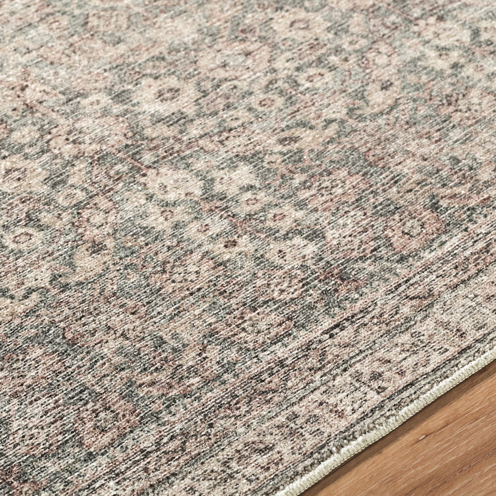 Collins Avenue Beige/Rust Machine Woven Rug - texture