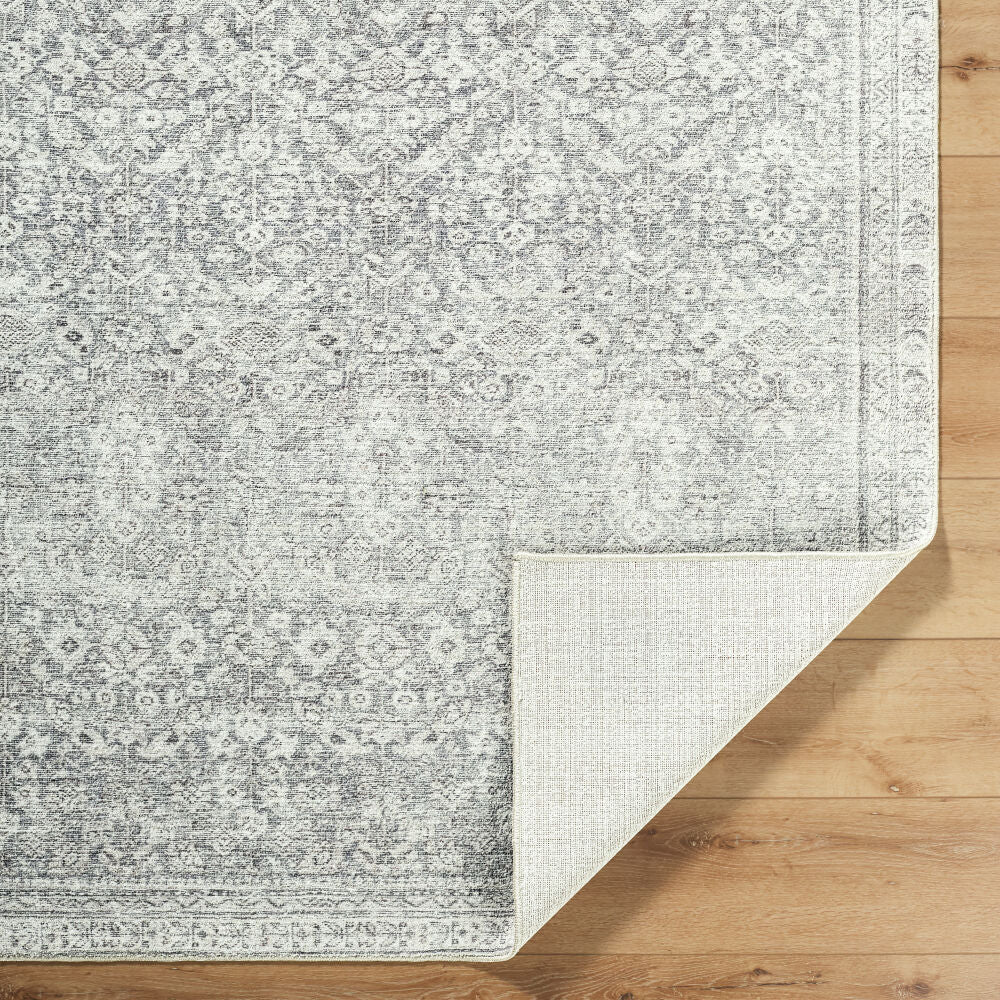 Collins Avenue Charcoal/Light Gray Machine Woven Rug - fold