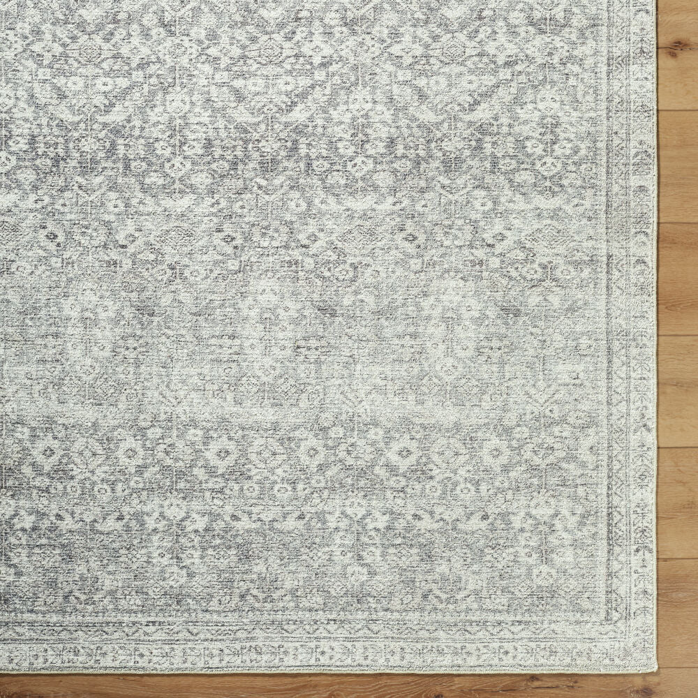 Collins Avenue Charcoal/Light Gray Machine Woven Rug - overhead