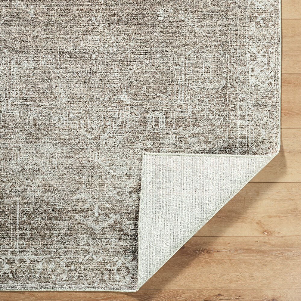 Collins Avenue Dark Brown/Olive Machine Woven Rug - fold