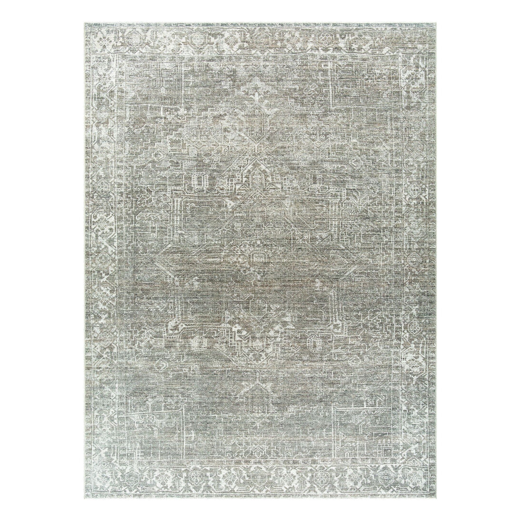 Collins Avenue Dark Green/Sage Machine Woven Rug - 9'11" x 14'