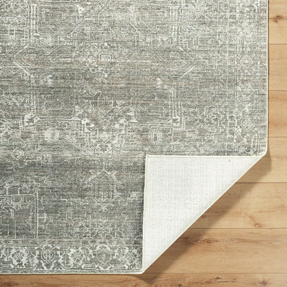 Collins Avenue Dark Green/Sage Machine Woven Rug - fold