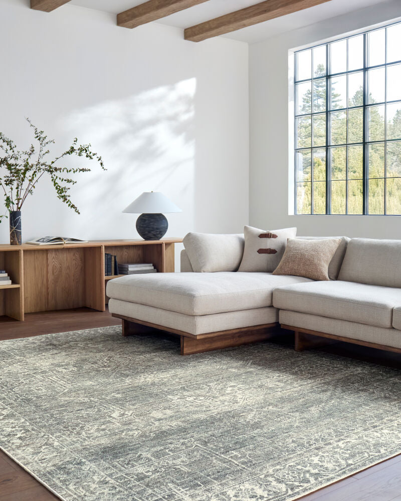 Collins Avenue Dark Green/Sage Machine Woven Rug - roomscene