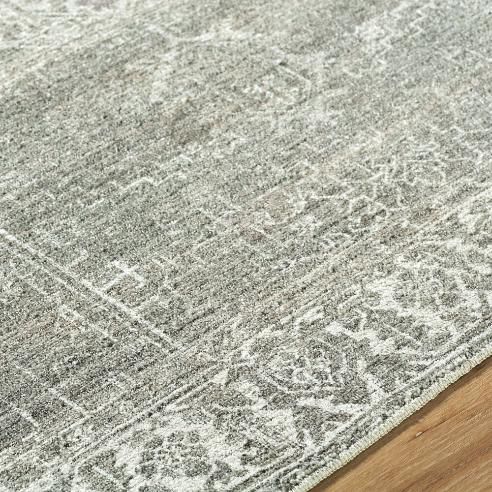 Collins Avenue Dark Green/Sage Machine Woven Rug - texture