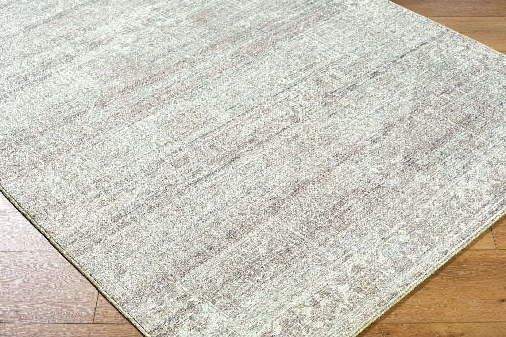 Collins Avenue Ivory/Taupe Machine Woven Rug - corner