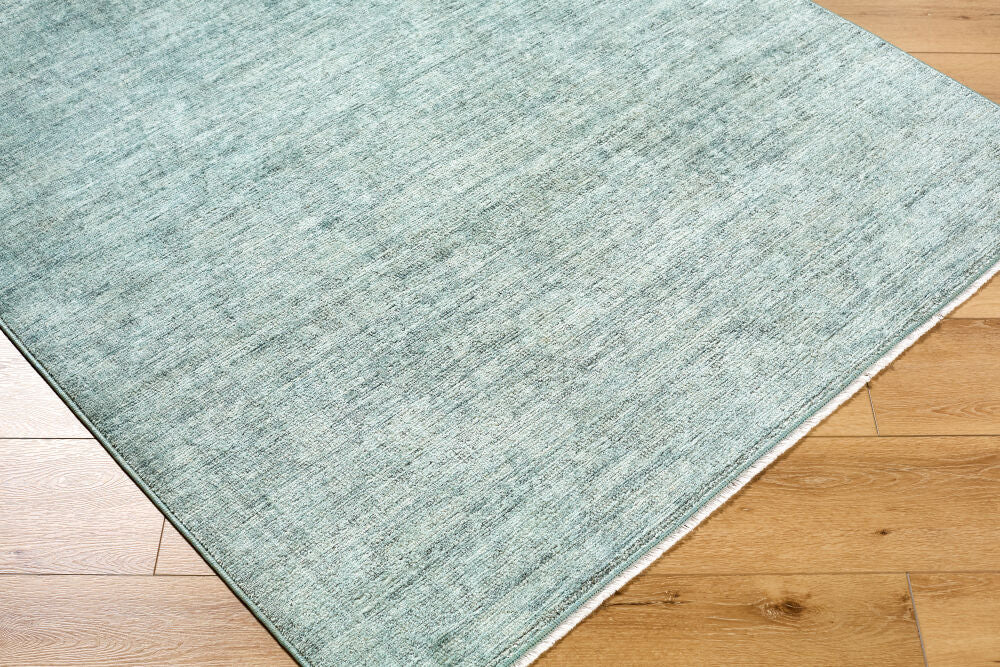 Maria Elena Black/Dusty Sage Machine Woven Rug - corner