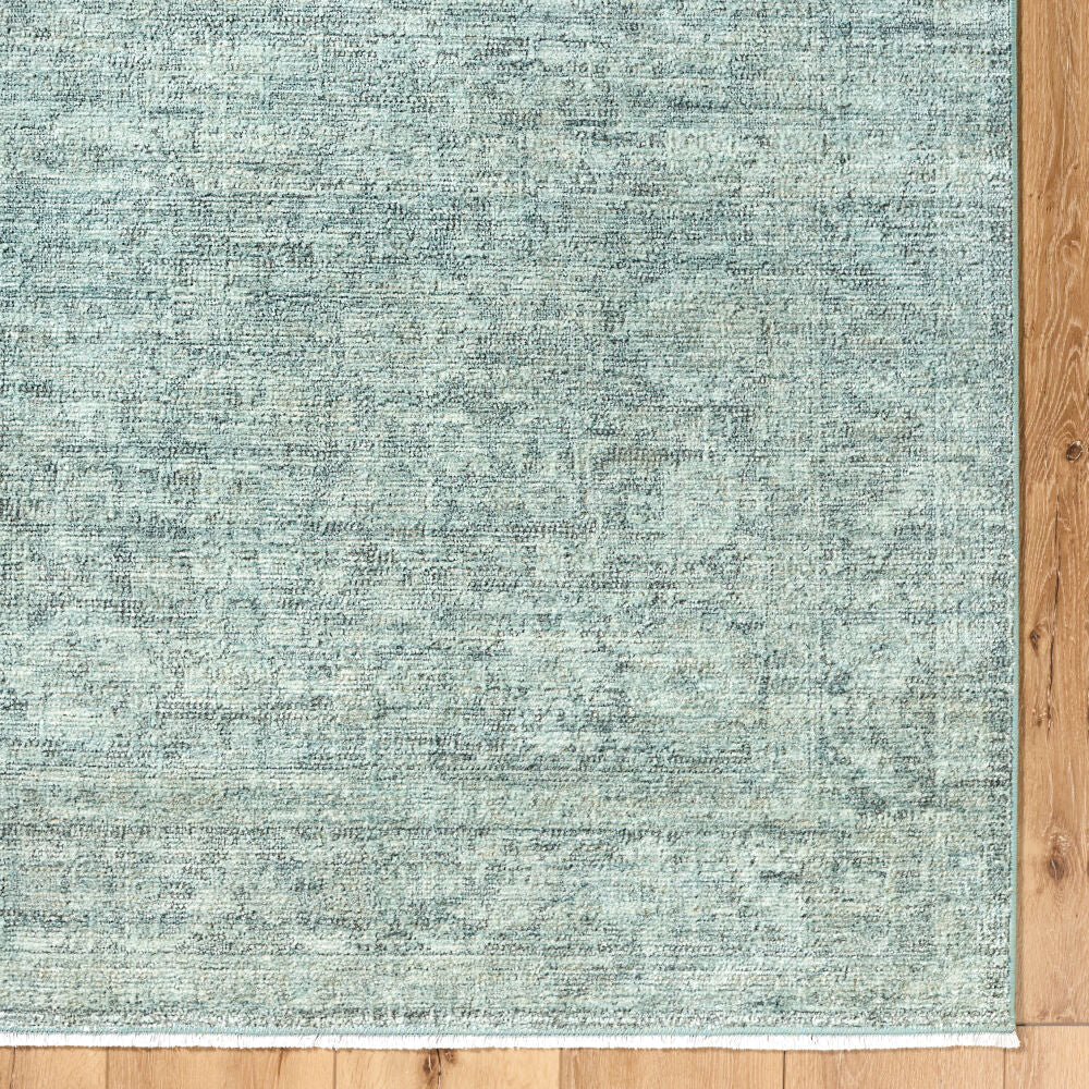 Maria Elena Black/Dusty Sage Machine Woven Rug - overhead