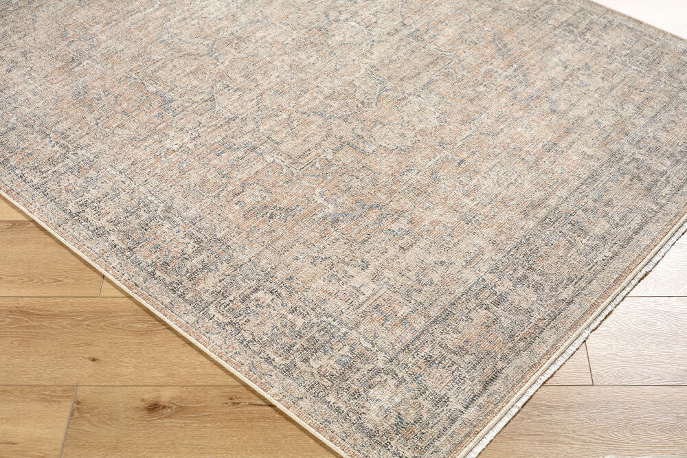Maria Elena Beige/Ivory Machine Woven Rug - corner