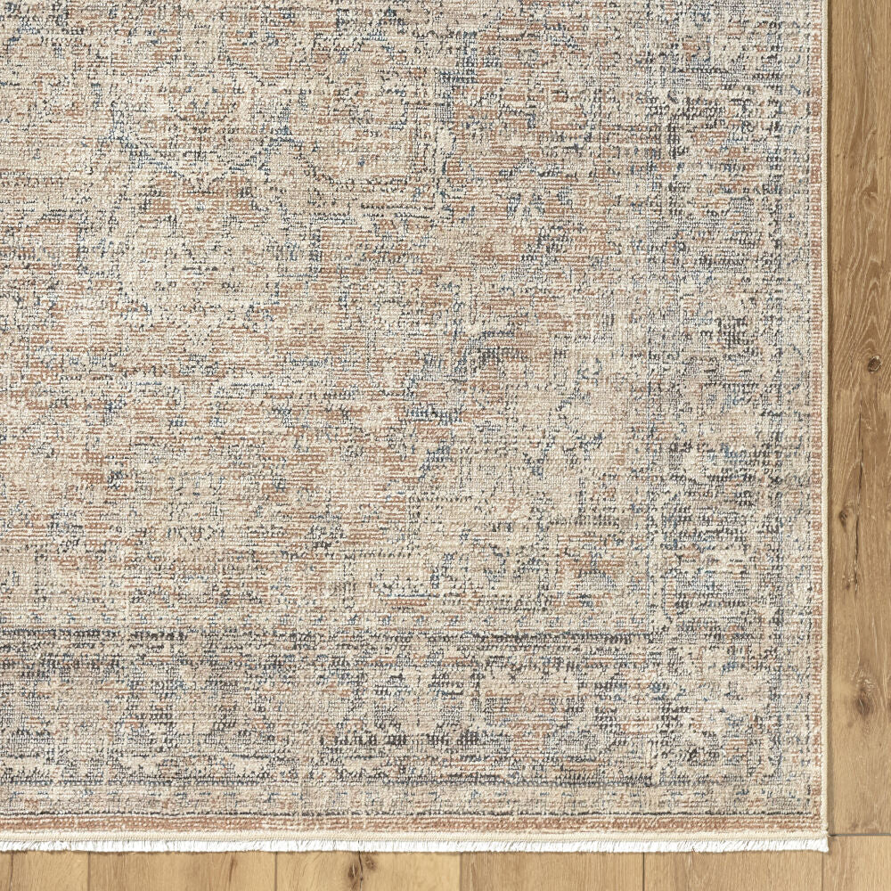 Maria Elena Beige/Ivory Machine Woven Rug - overhead