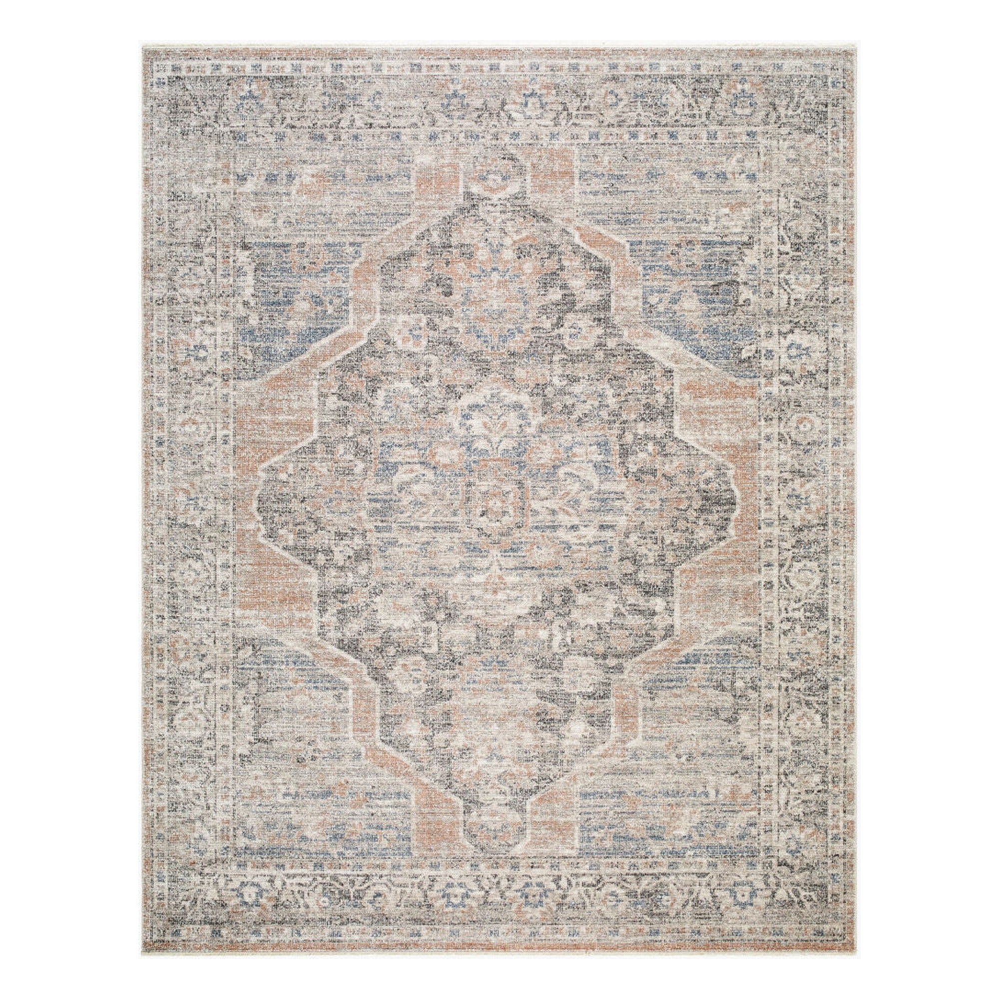 Maria Elena Brown/Oatmeal Machine Woven Rug - 2'2" x 3'9"