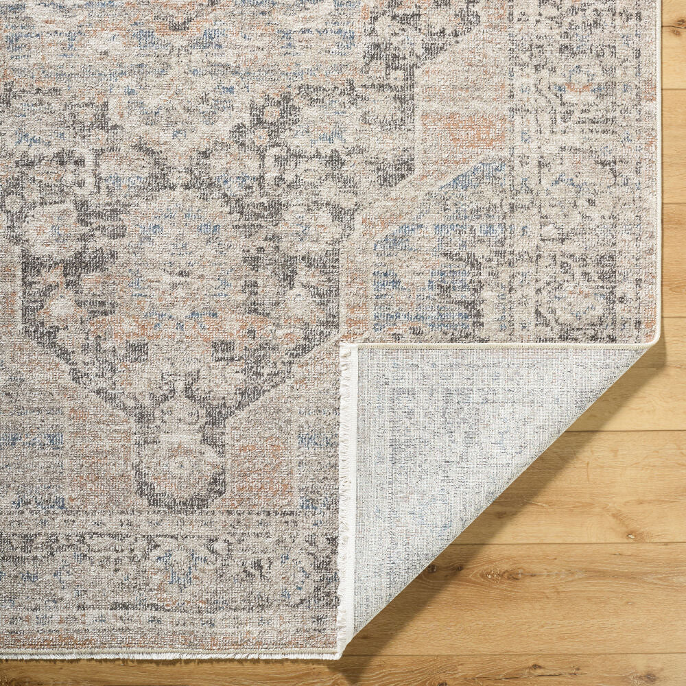 Maria Elena Brown/Oatmeal Machine Woven Rug - fold