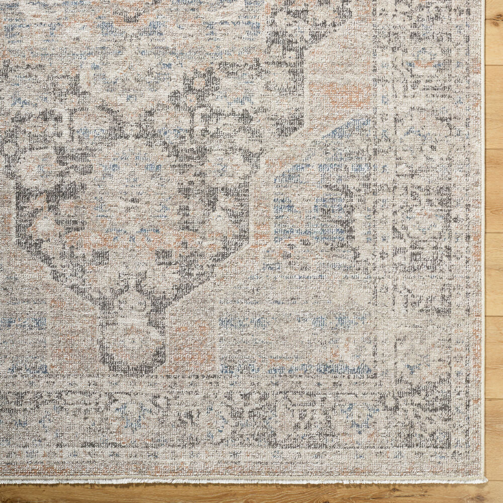 Maria Elena Brown/Oatmeal Machine Woven Rug - overhead