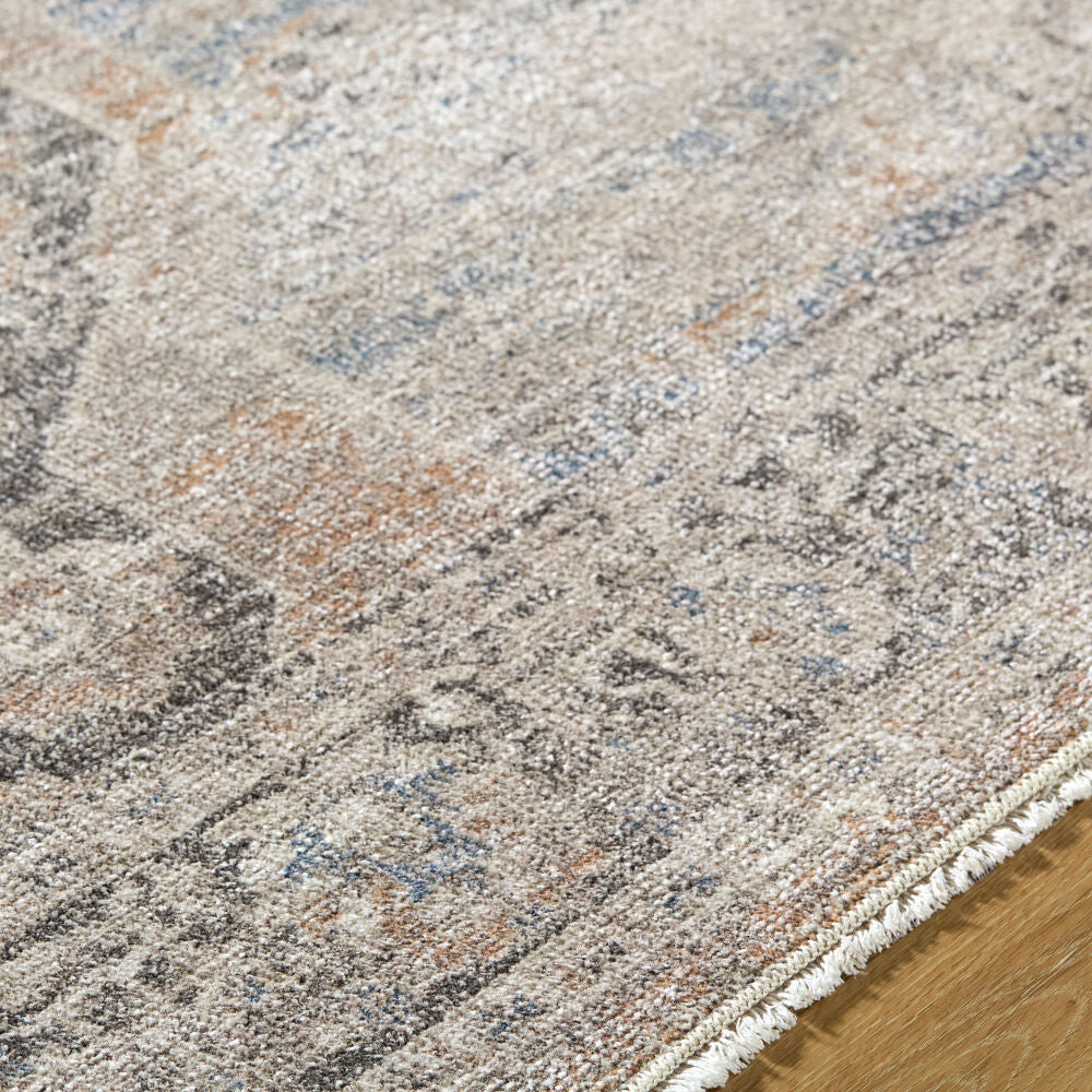 Maria Elena Brown/Oatmeal Machine Woven Rug - texture