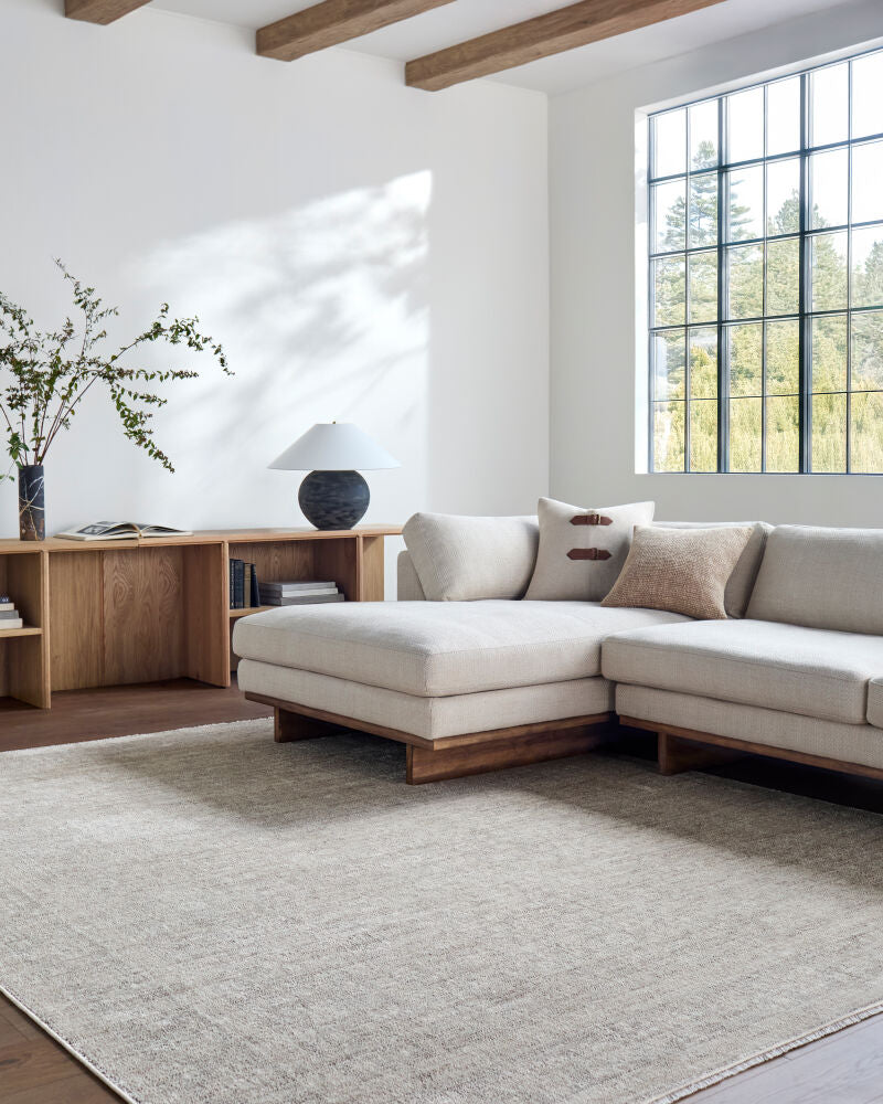 Maria Elena Ivory/Tan Machine Woven Rug - roomscene