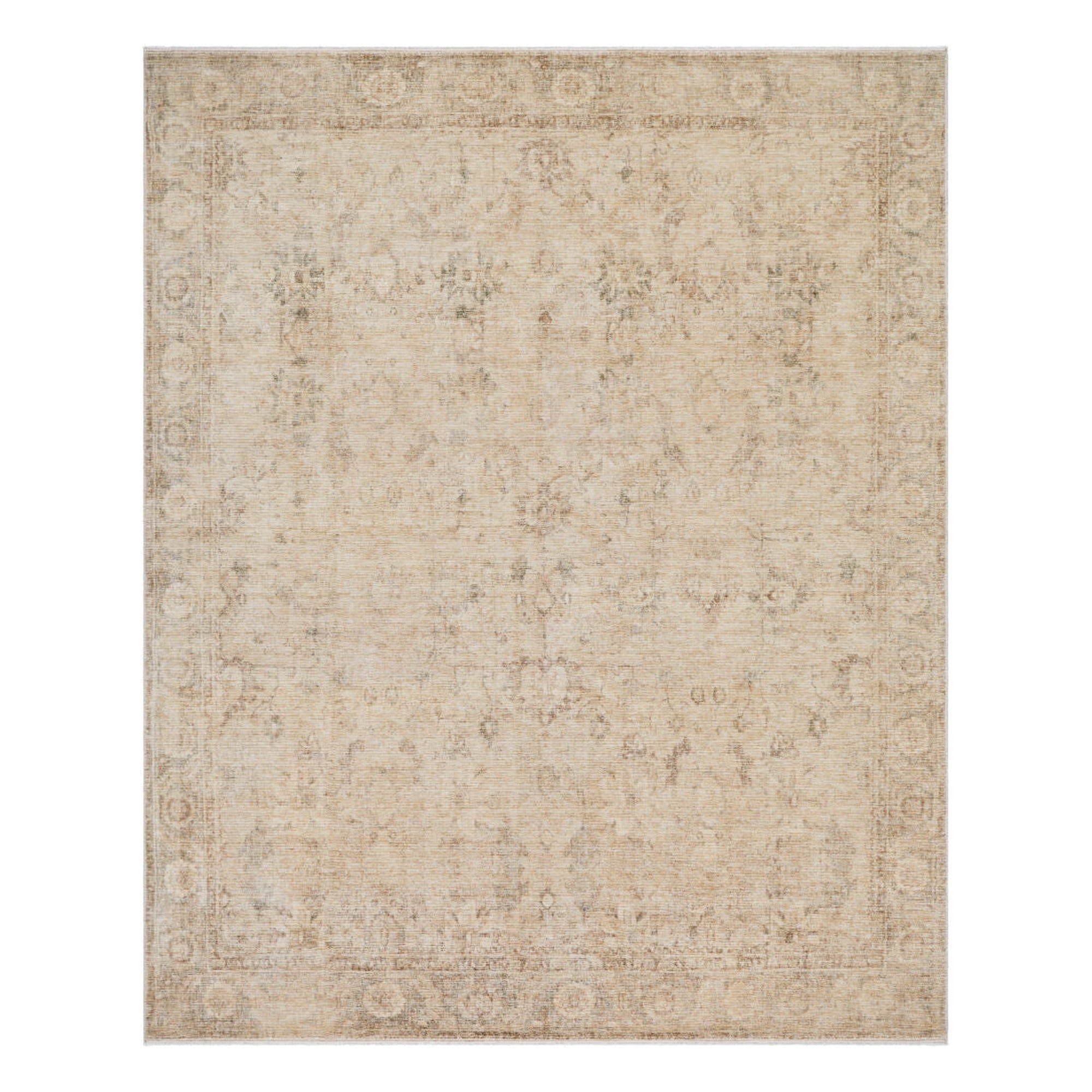 Fetscher Light Beige/Olive Machine Woven Rug GAHU-2301 - 9'11" x 14'