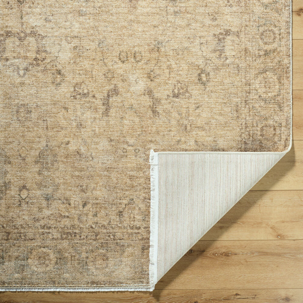 Fetscher Light Beige/Olive Machine Woven Rug GAHU-2301 - fold