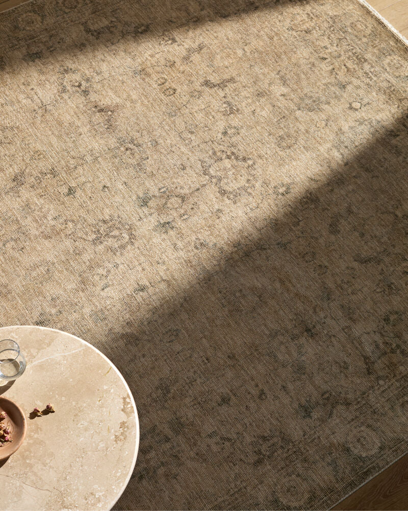 Fetscher Light Beige/Olive Machine Woven Rug GAHU-2301 - styleshot