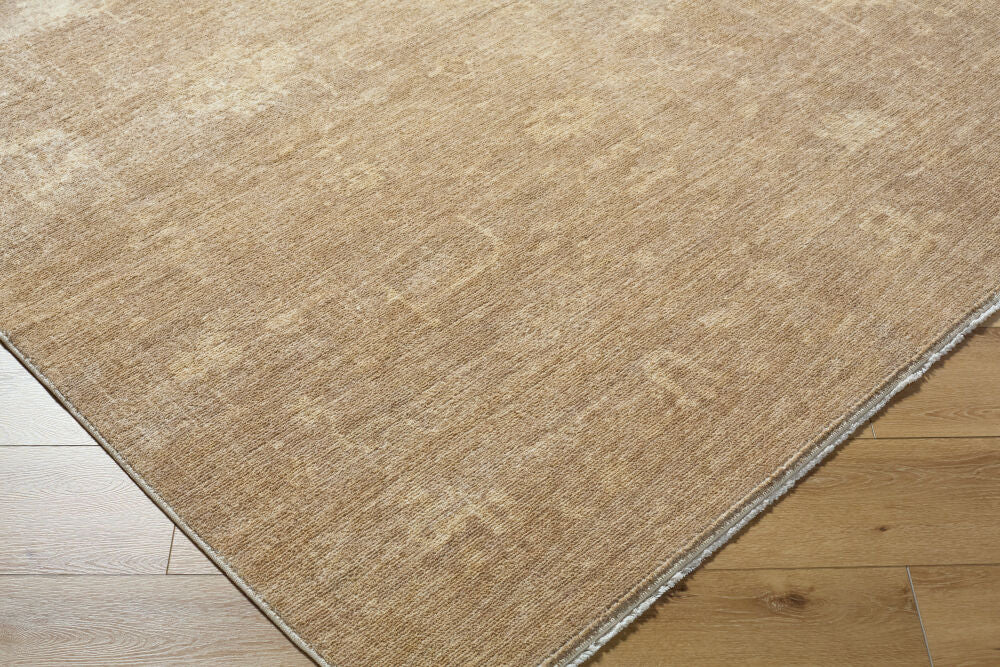 Fetscher Brown/Light Brown Machine Woven Rug - corner