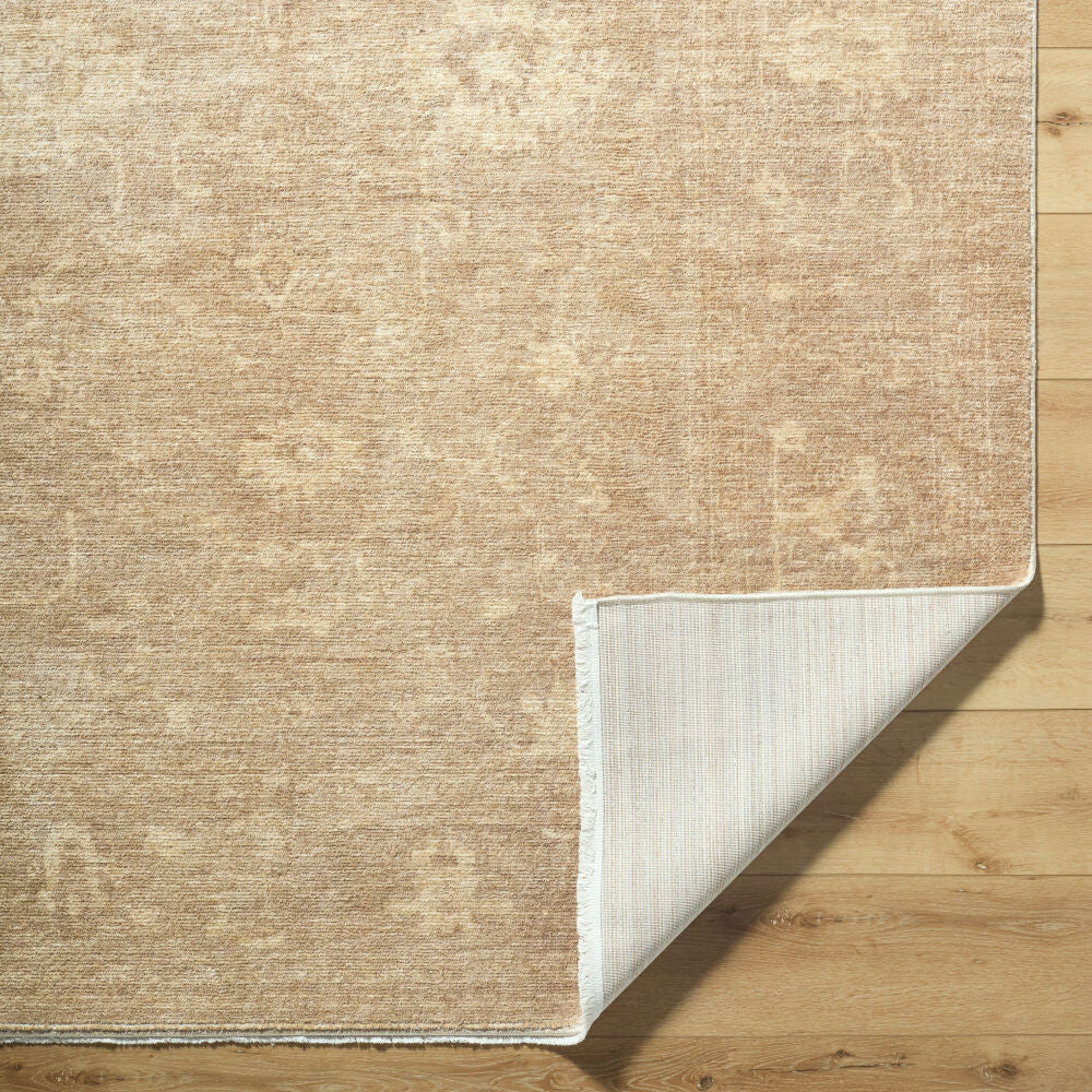 Fetscher Brown/Light Brown Machine Woven Rug - fold