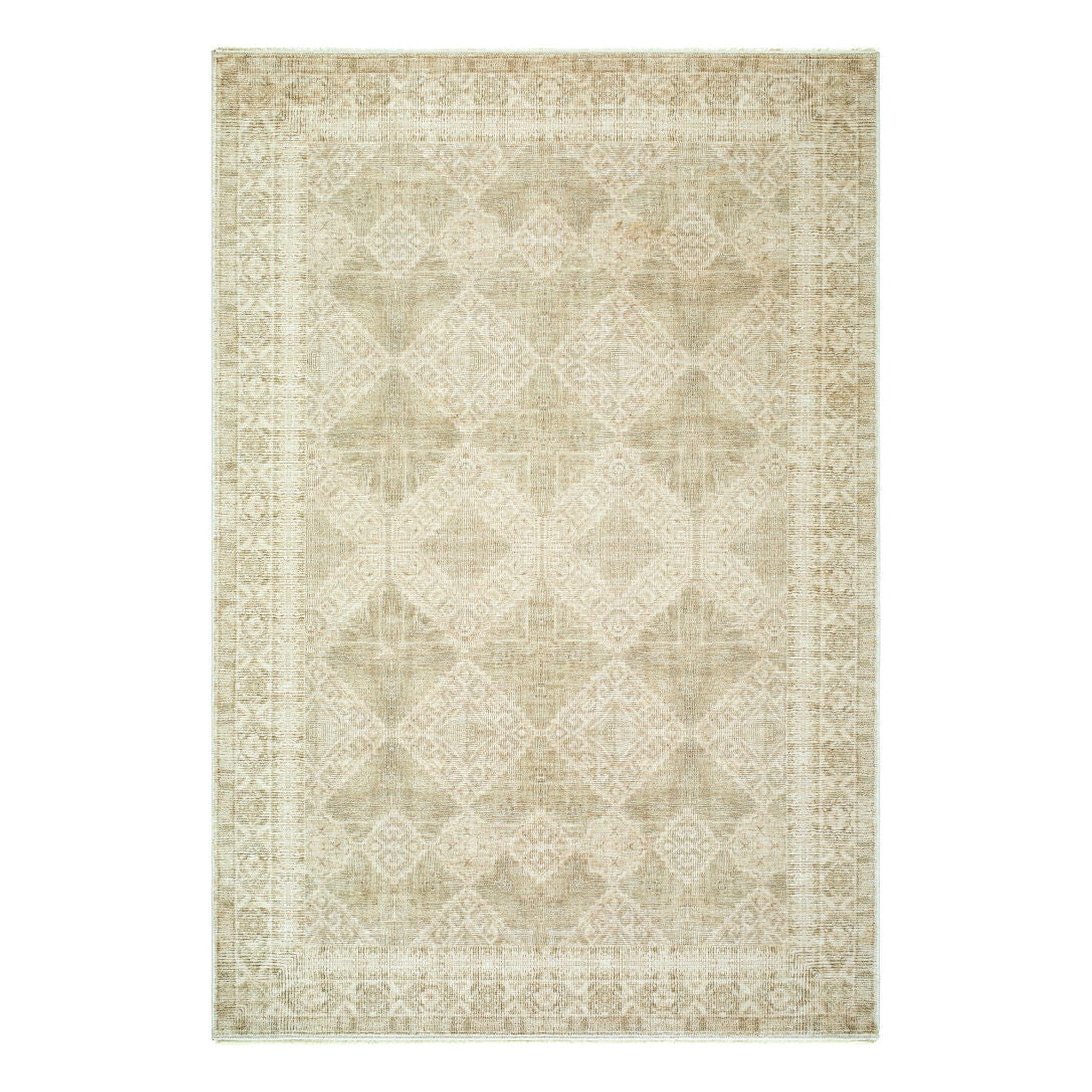 Fetscher Light Beige/Olive Machine Woven Rug GAHU-2303 - 2'2" x 3'9"