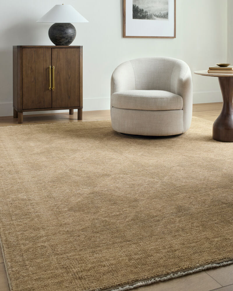 Fetscher Light Beige/Olive Machine Woven Rug GAHU-2303 - roomscene