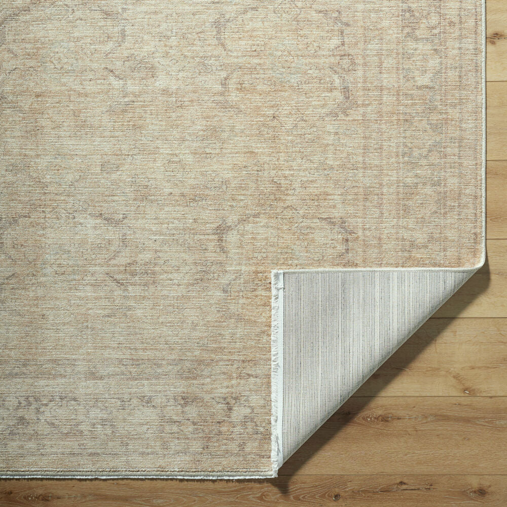 Fetscher Brown/Tan Machine Woven Rug - fold