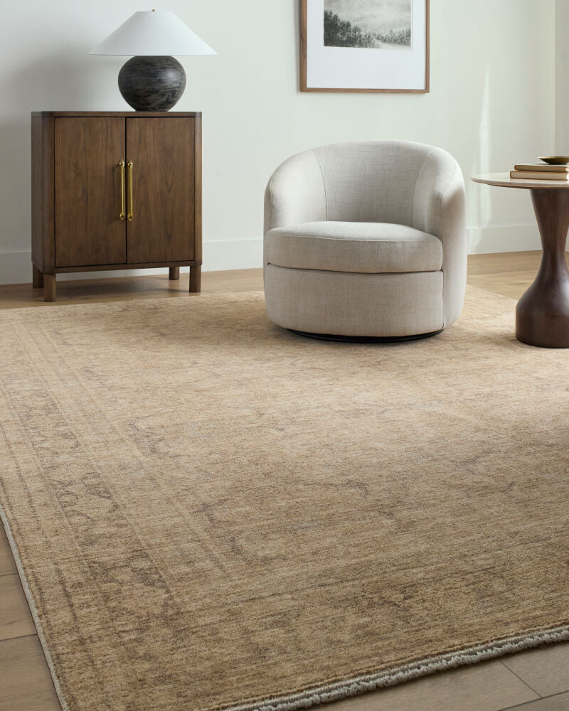 Fetscher Brown/Tan Machine Woven Rug - roomscene