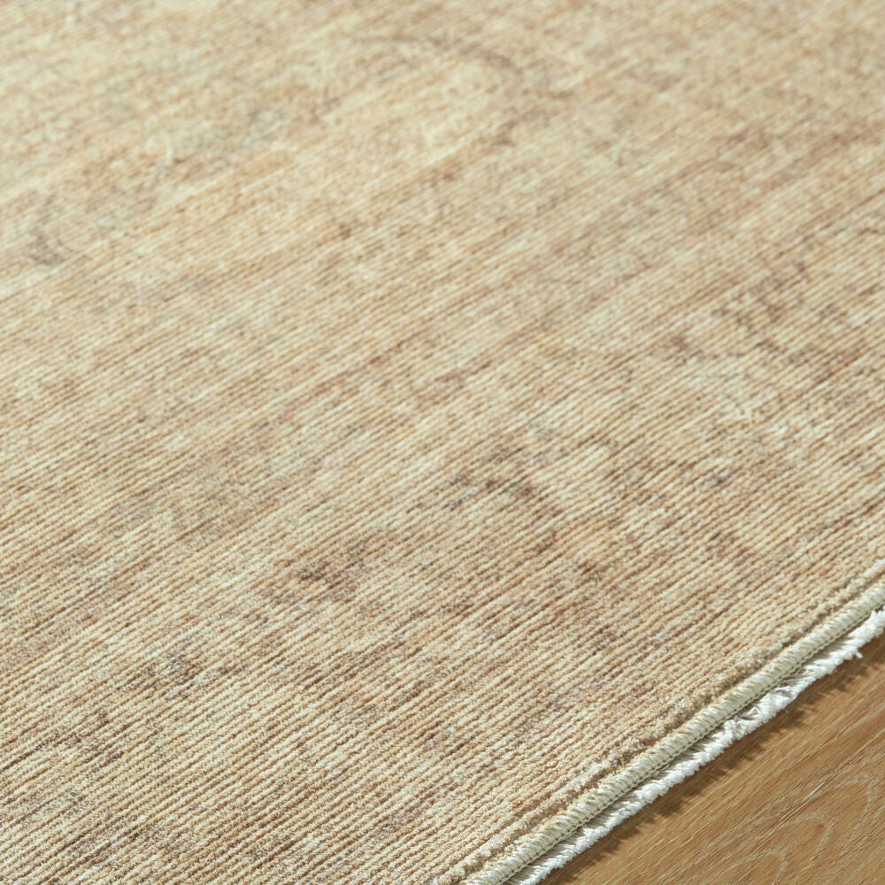 Fetscher Brown/Tan Machine Woven Rug - texture