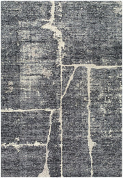 Janek Black/Medium Gray Handmade Rug - 2' x 3'