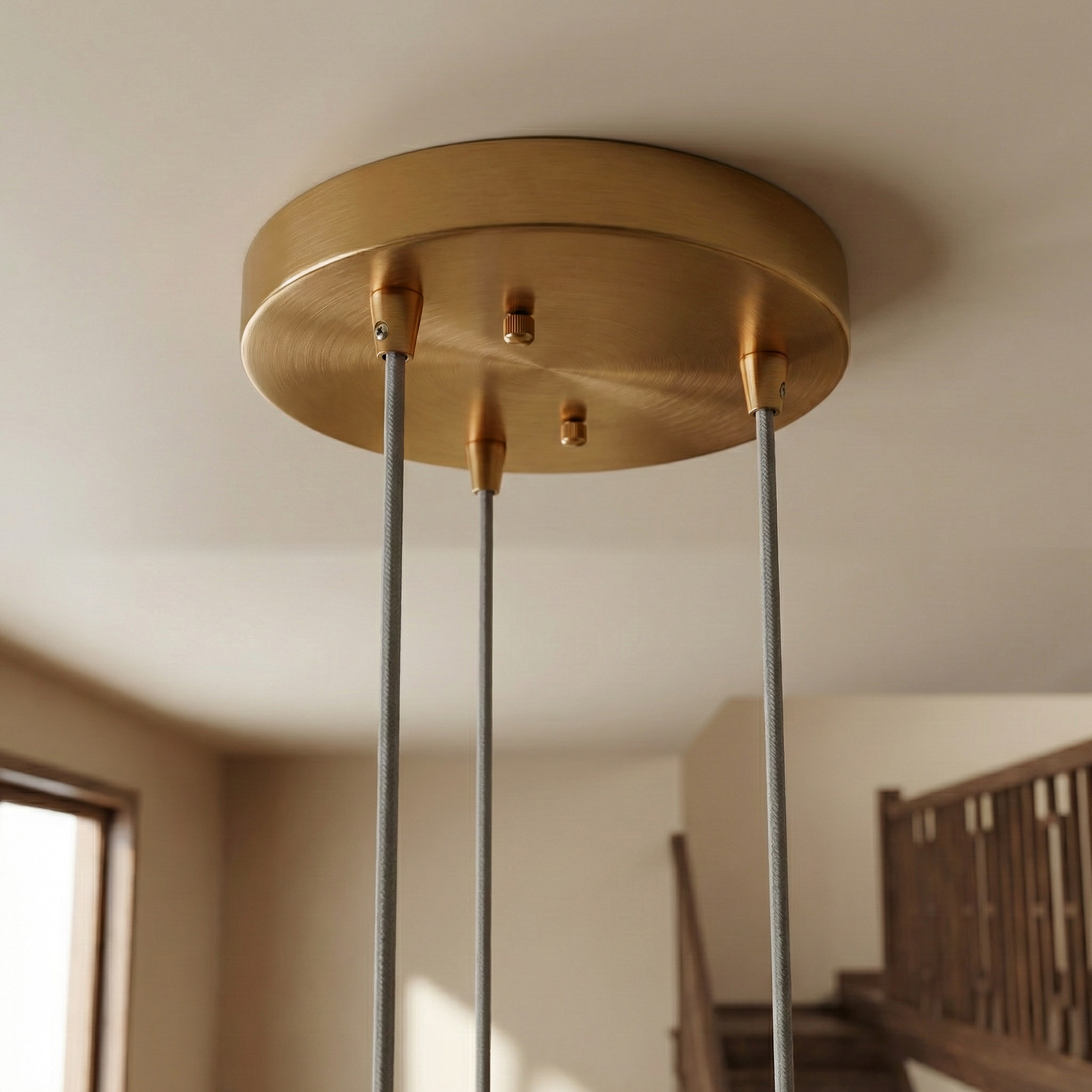 Gala Pendant Lamp | Bronze Finish and Triple Ribbed Glass