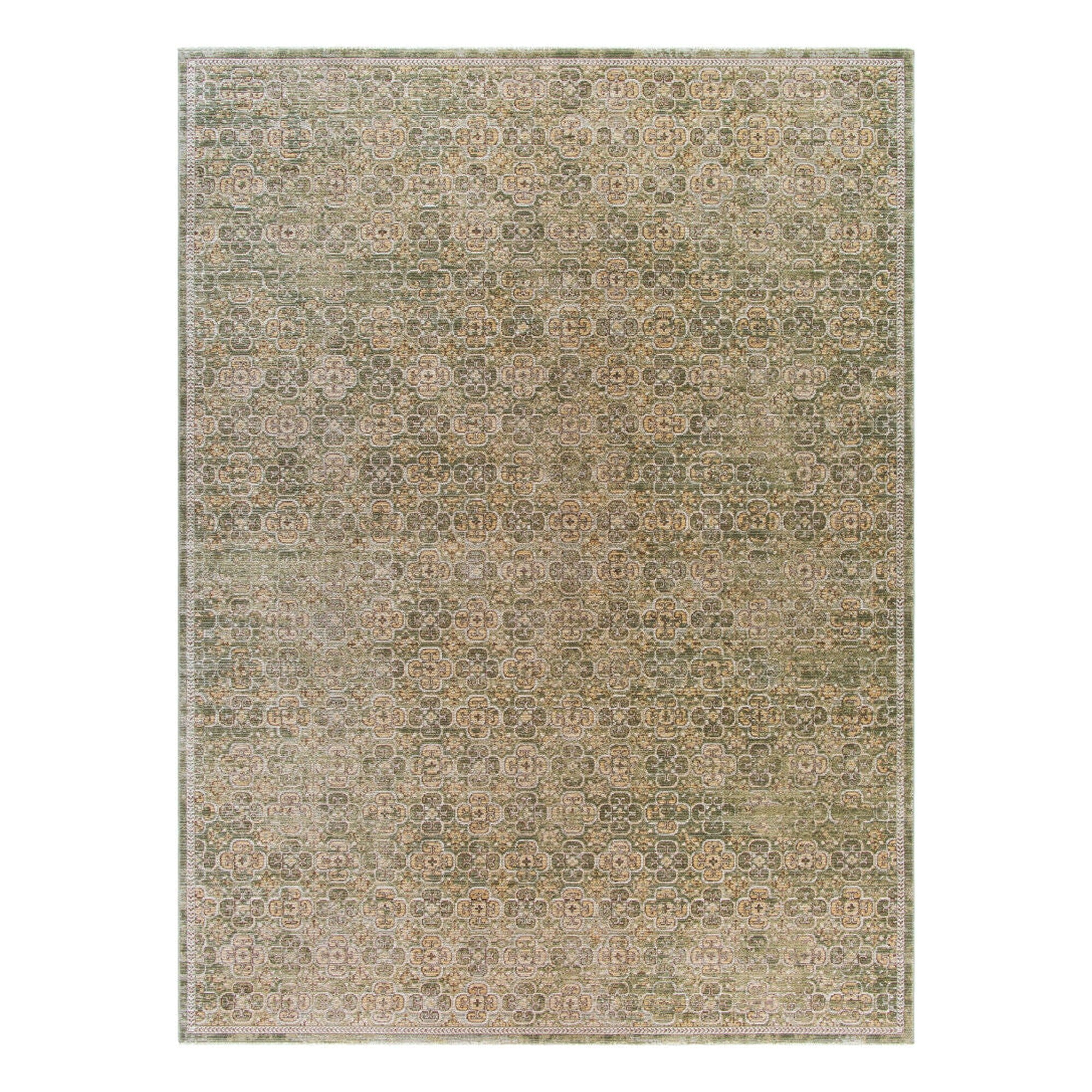 Myrtle Avenue Cream/Taupe Machine Woven Rug - 5'3" x 7'7"