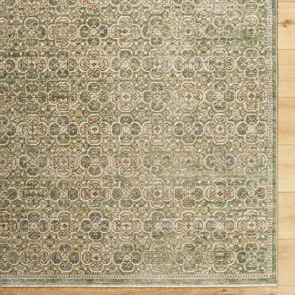 Myrtle Avenue Cream/Taupe Machine Woven Rug - overhead