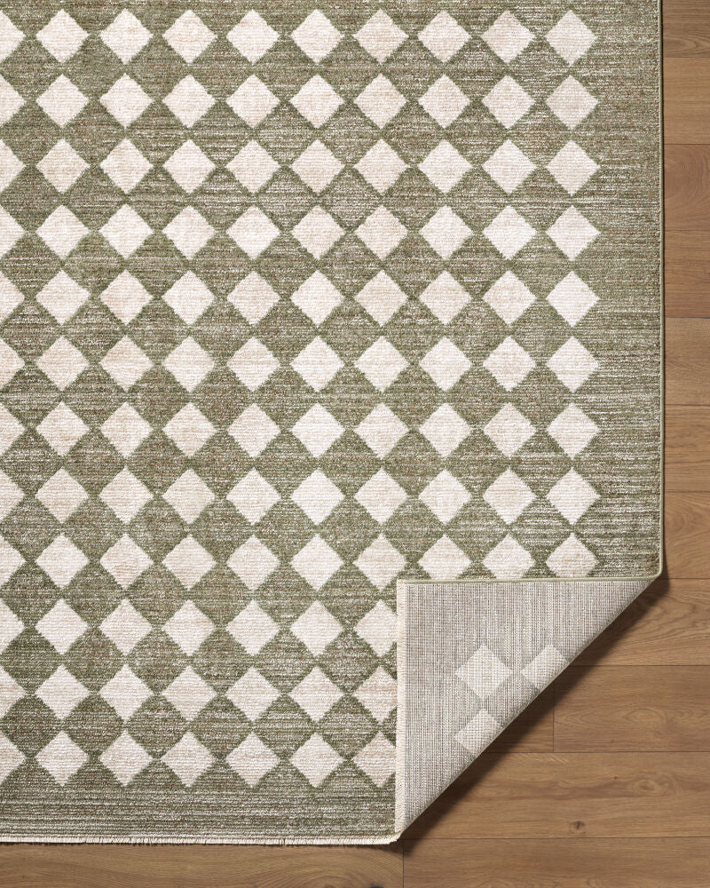 Myrtle Avenue Dark Brown/Taupe Machine Woven Rug - fold