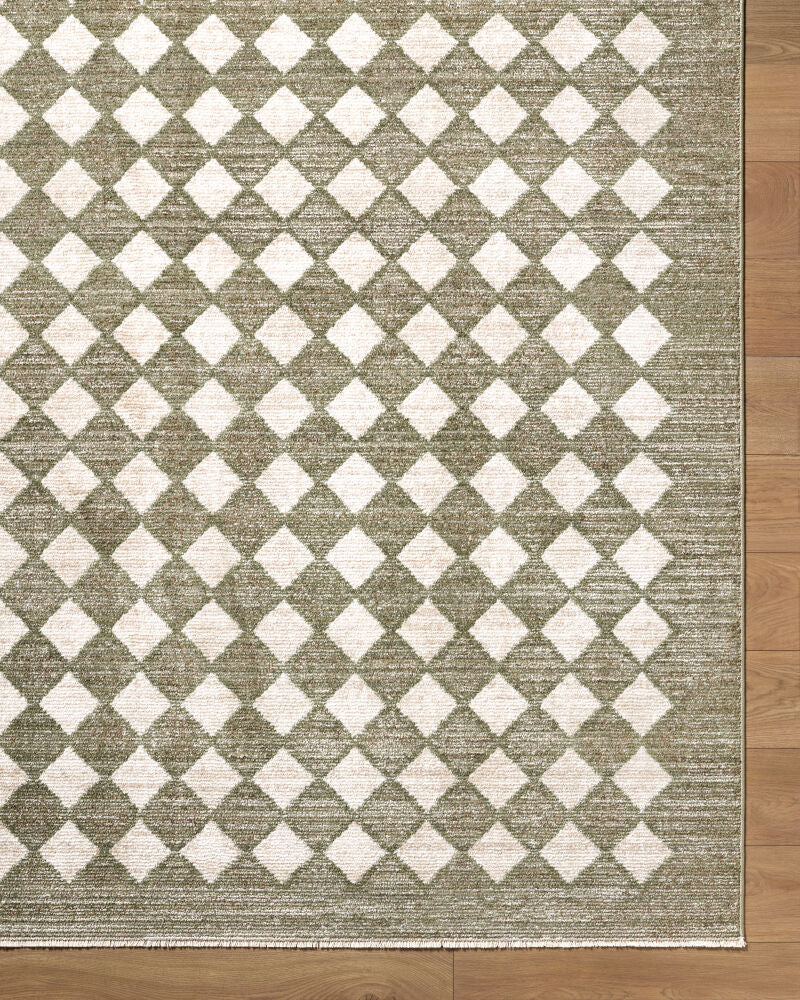 Myrtle Avenue Dark Brown/Taupe Machine Woven Rug - overhead