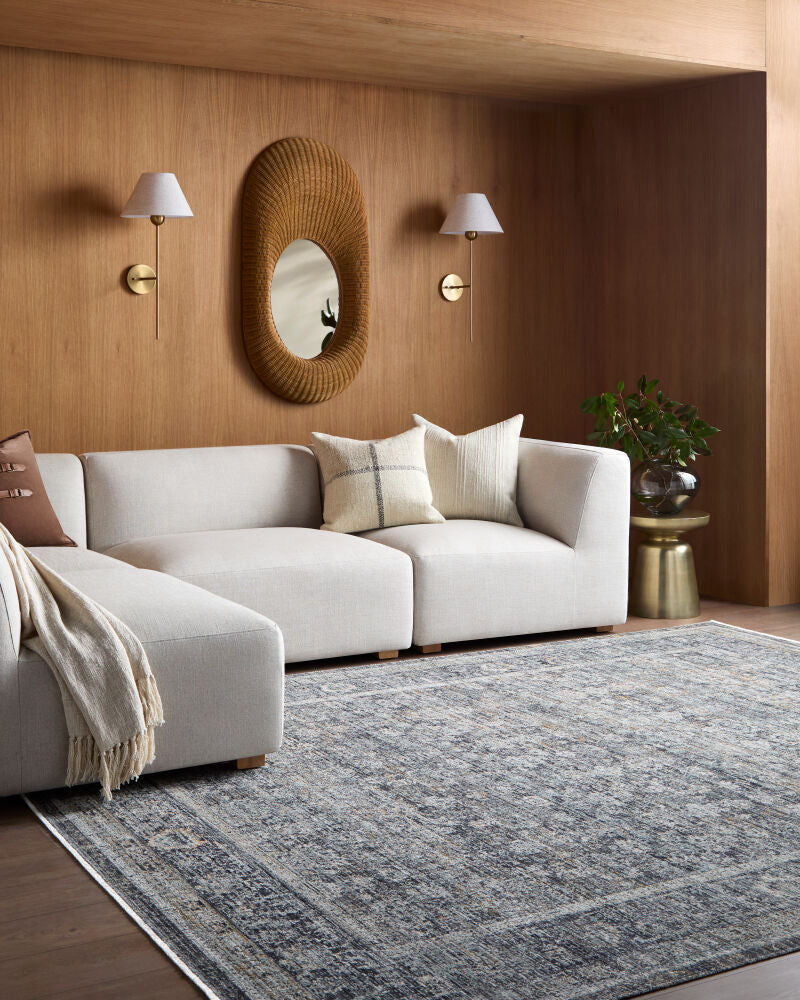 Neiland Black/Olive Machine Woven Rug GANL-2300 - roomscene