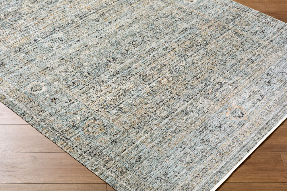 Neiland Black/Olive Machine Woven Rug GANL-2301 - corner