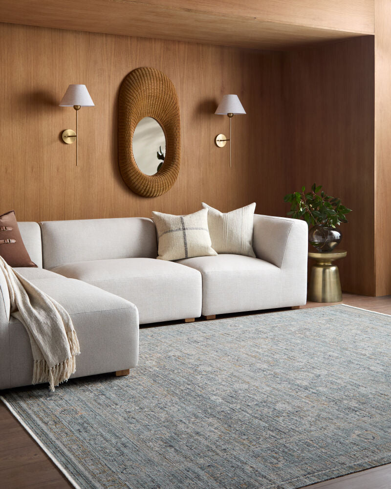 Neiland Black/Olive Machine Woven Rug GANL-2301 - roomscene