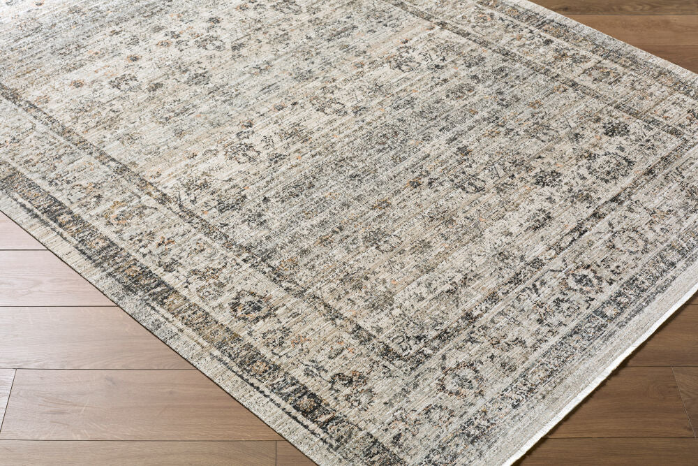 Neiland Black/Olive Machine Woven Rug GANL-2302 - corner