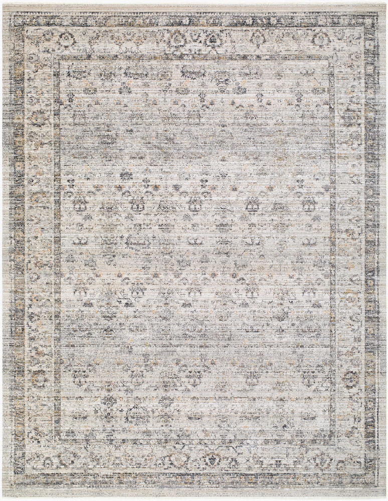 Neiland Black/Olive Machine Woven Rug GANL-2302 - 2' x 2'11"