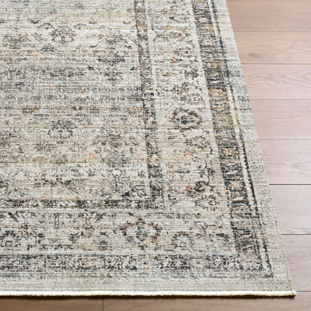 Neiland Black/Olive Machine Woven Rug GANL-2302 - front
