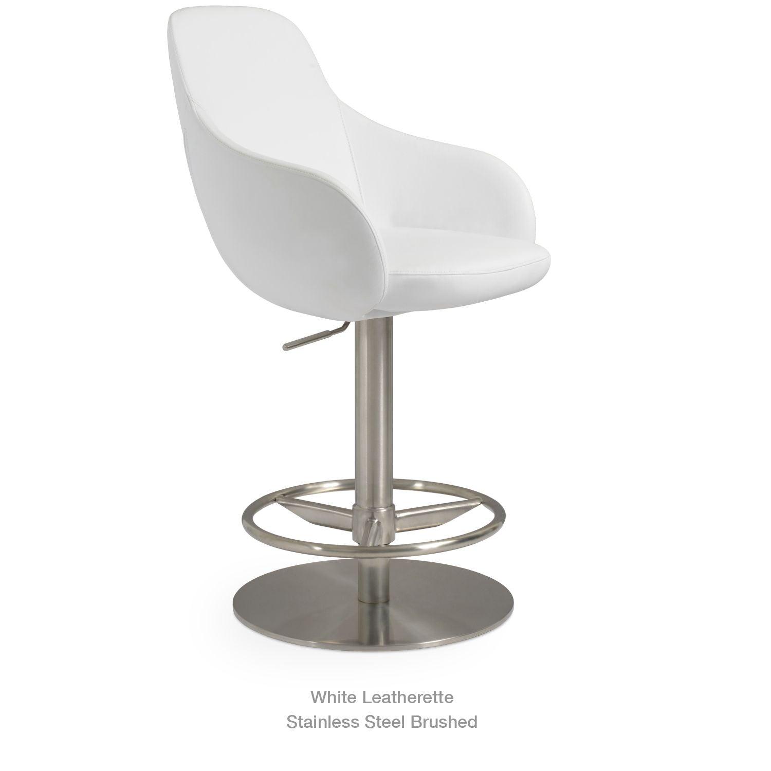 GAZEL ARM PISTON SWIVEL STOOL