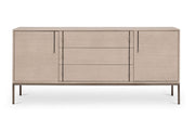 IE Series - Holly Buffet - Taupe Grey - Gun Metal Base