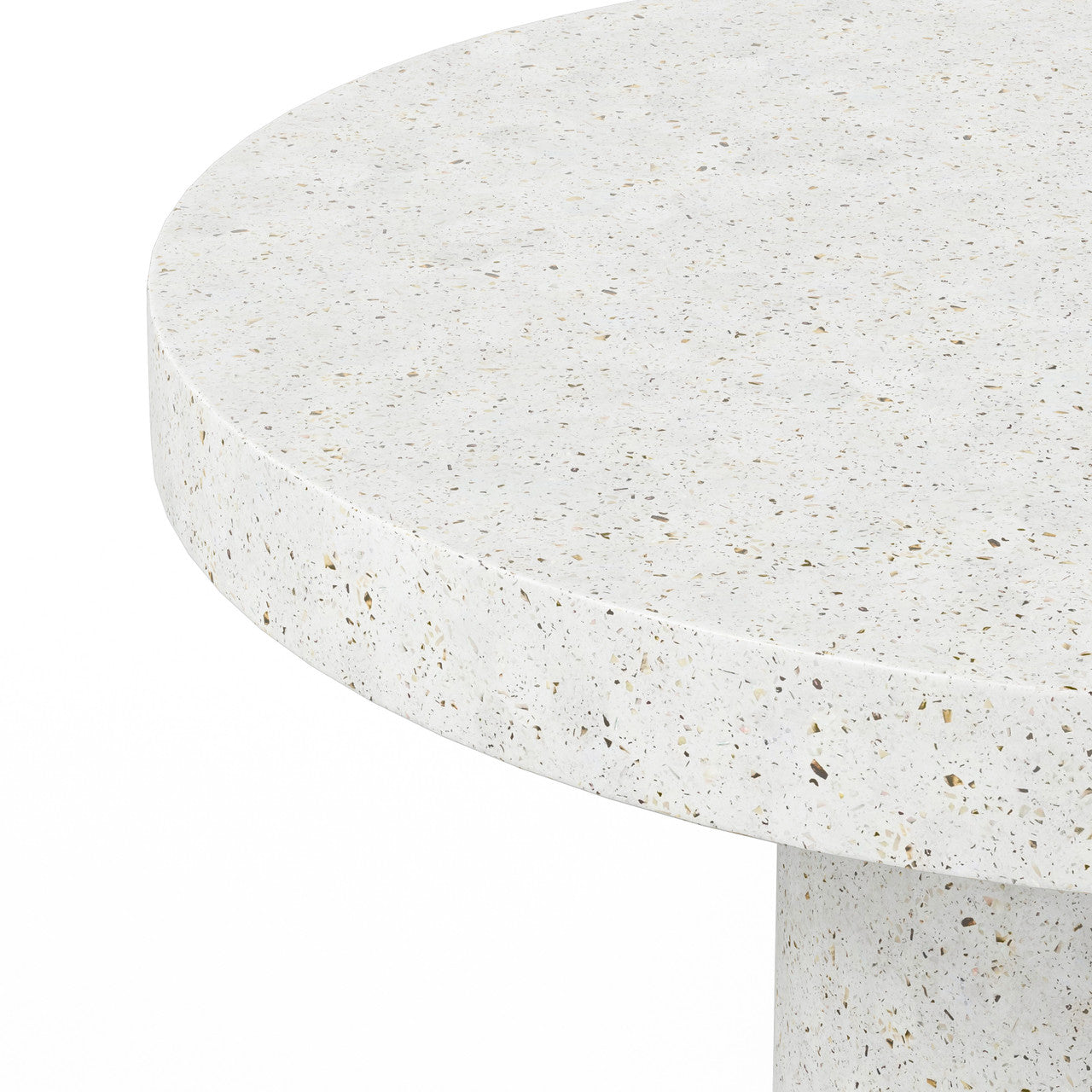 Mixx - Circa - Bar Height Dining Table - 47.25"Dia. - Ivory Terrazzo