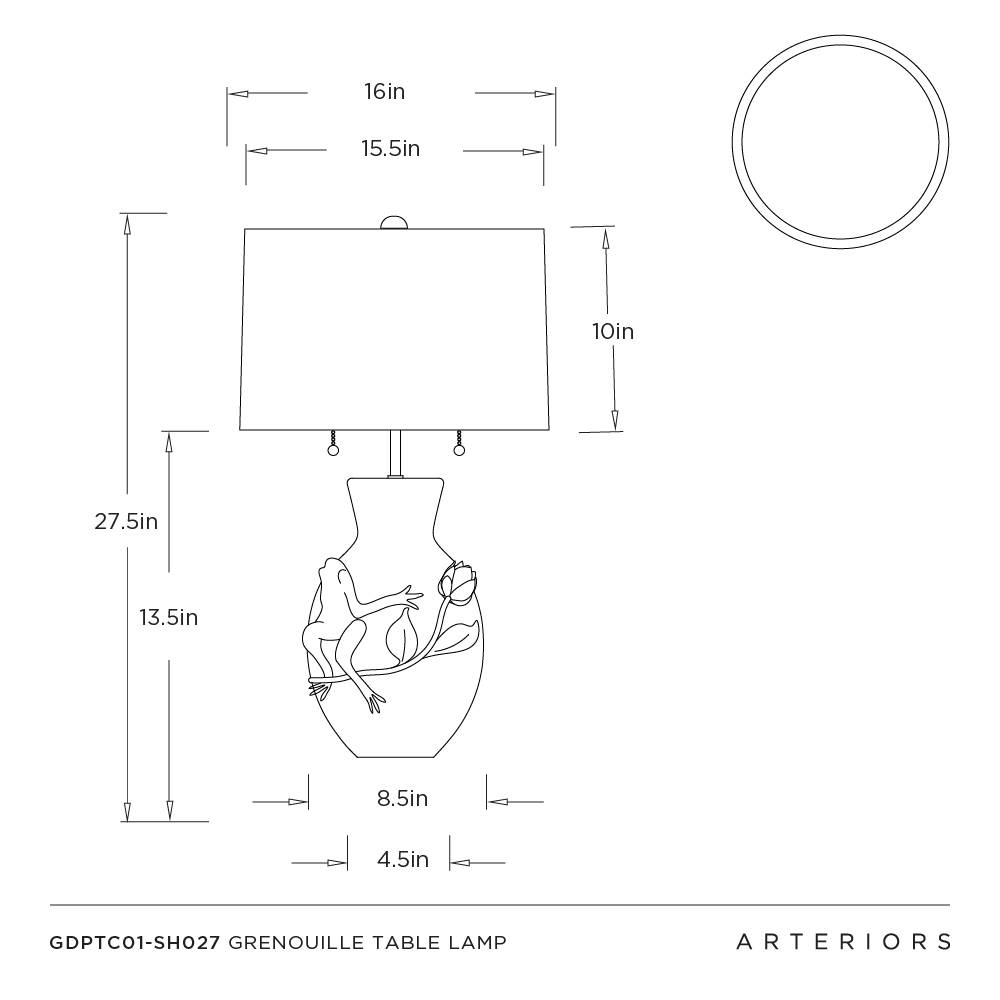 Grenouille Table Lamp by Arteriors - view 6