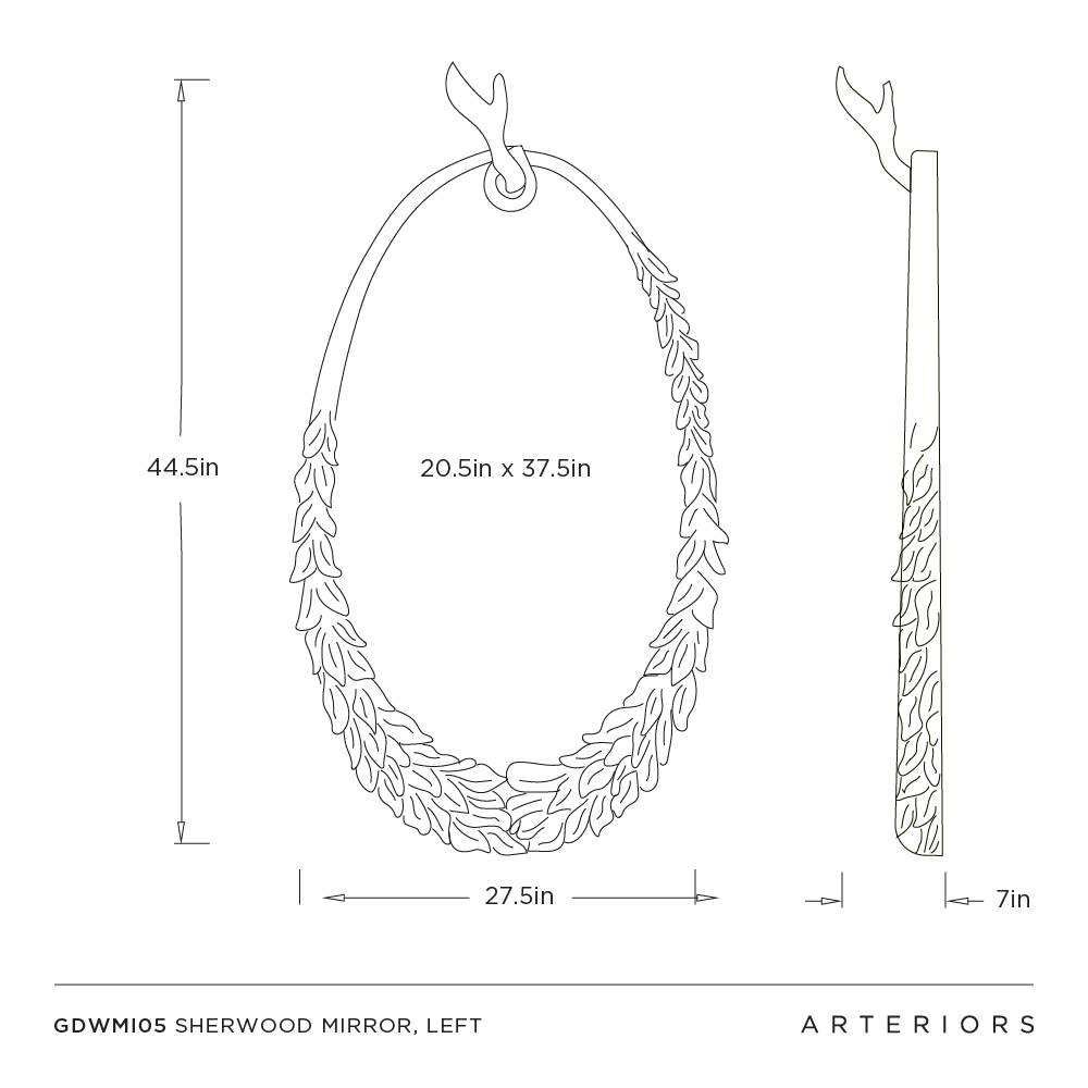 Sherwood Mirror, Left by Arteriors - view 7