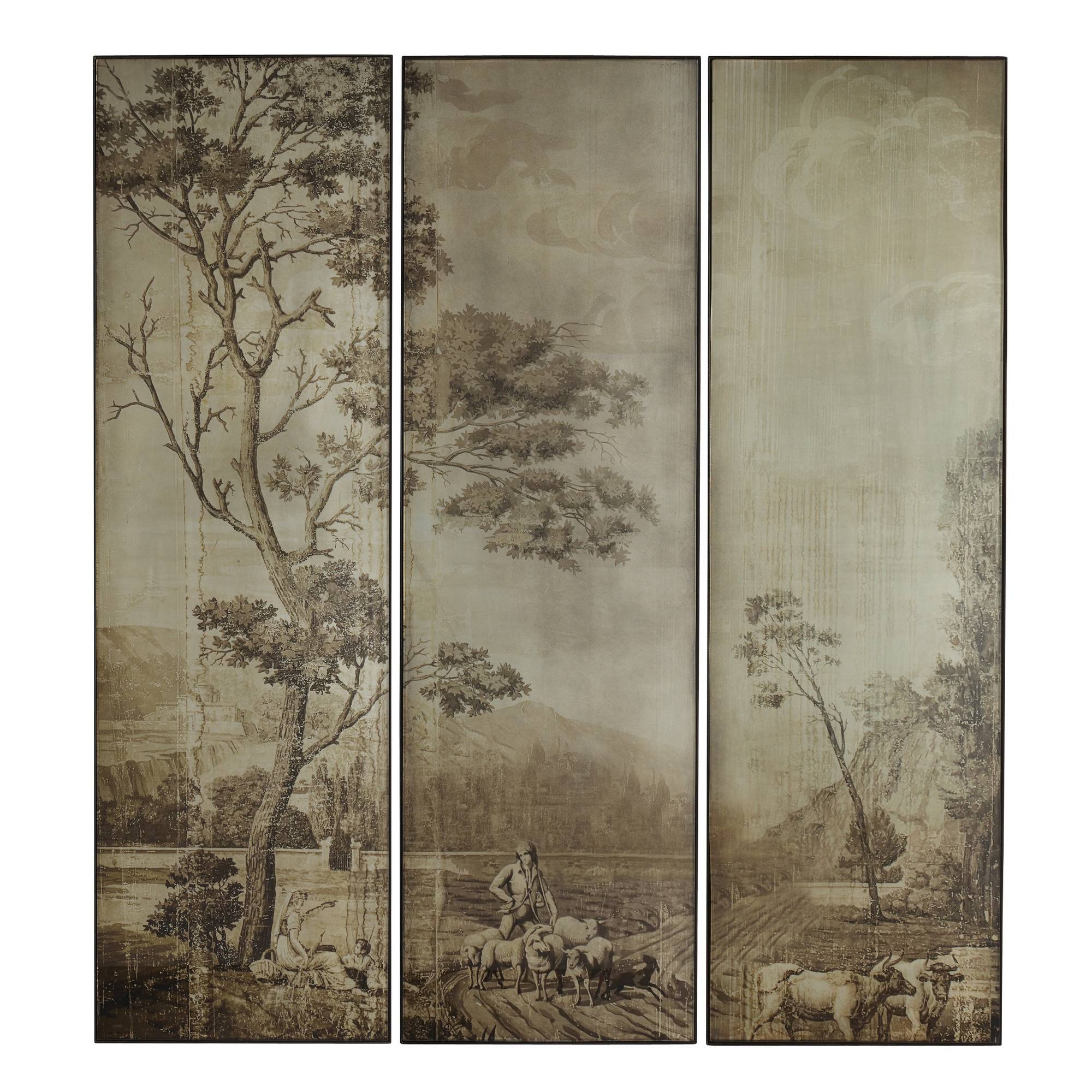 Pastorale Wall Plaques, Set of 3 by Arteriors