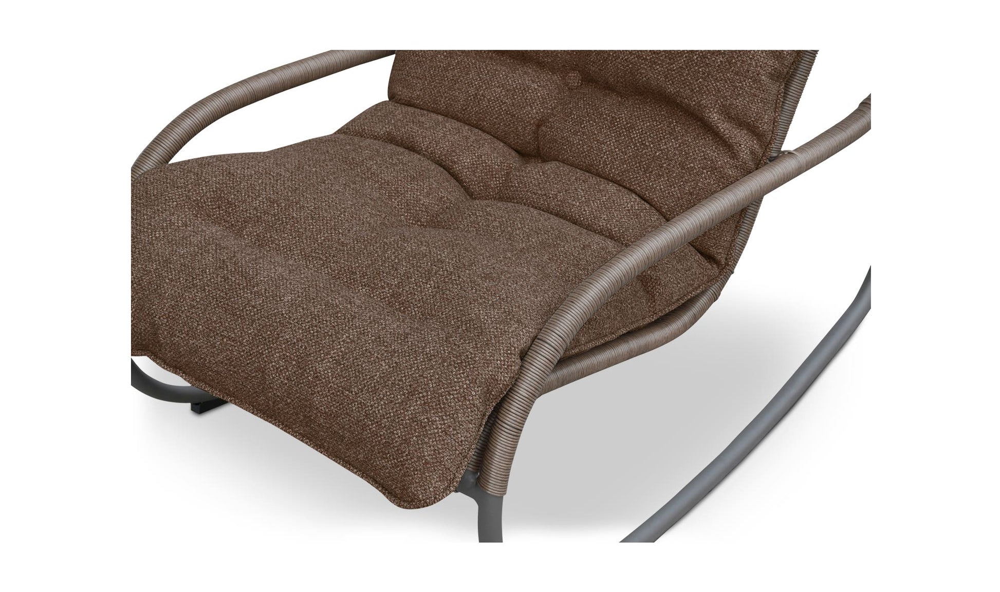 Lyra Outdoor Rocking Chair Brown by Moe's Home Collection - view 8